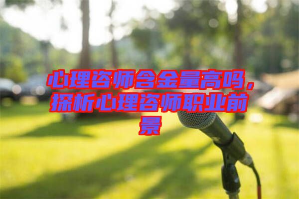 心理咨師含金量高嗎，探析心理咨師職業(yè)前景