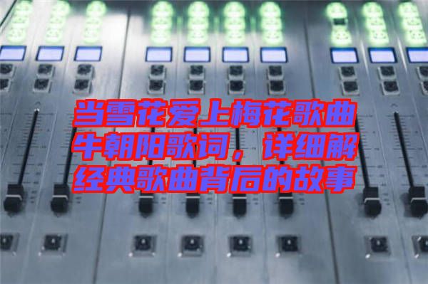 當(dāng)雪花愛(ài)上梅花歌曲牛朝陽(yáng)歌詞，詳細(xì)解經(jīng)典歌曲背后的故事