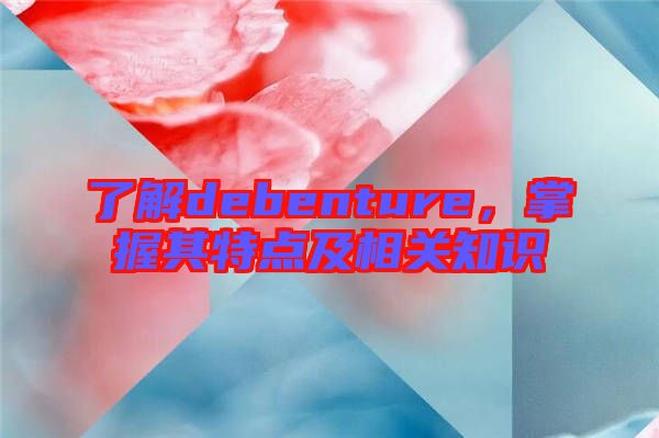 了解debenture，掌握其特點及相關(guān)知識