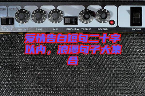 愛情告白短句二十字以內(nèi)，浪漫句子大集合