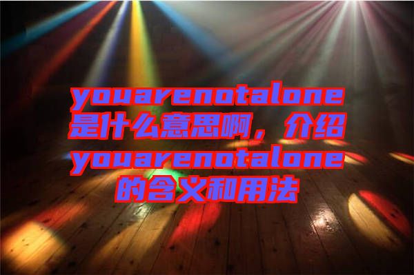 youarenotalone是什么意思啊，介紹youarenotalone的含義和用法