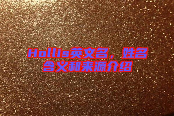 Hollis英文名，姓名含義和來源介紹