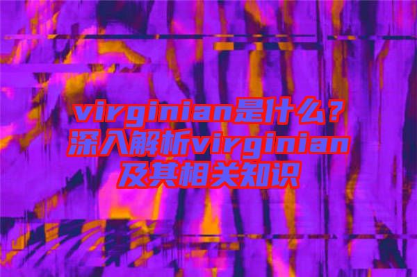 virginian是什么？深入解析virginian及其相關(guān)知識(shí)