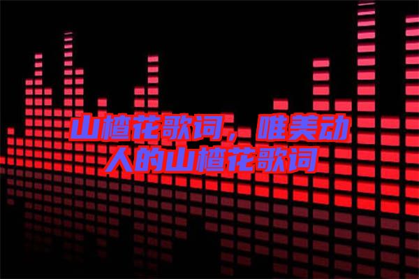 山楂花歌詞，唯美動人的山楂花歌詞