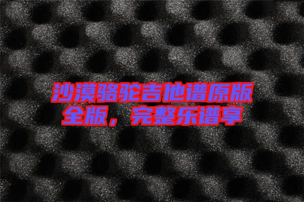 沙漠駱駝吉他譜原版全版，完整樂(lè)譜享