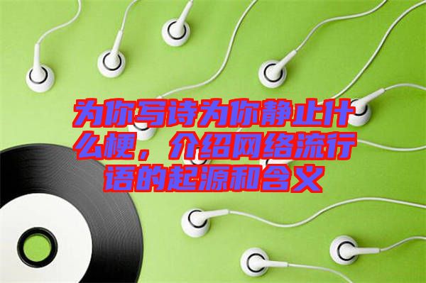 為你寫詩為你靜止什么梗，介紹網絡流行語的起源和含義