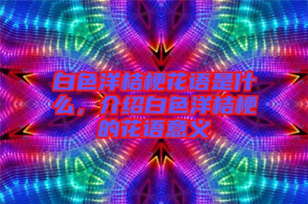白色洋桔?；ㄕZ是什么，介紹白色洋桔梗的花語意義