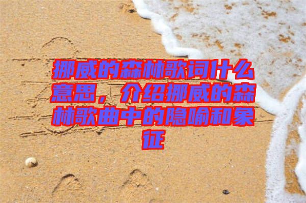 挪威的森林歌詞什么意思，介紹挪威的森林歌曲中的隱喻和象征