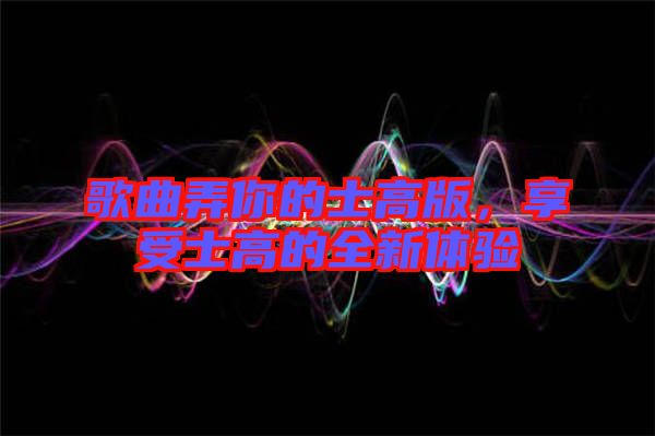 歌曲弄你的士高版，享受士高的全新體驗