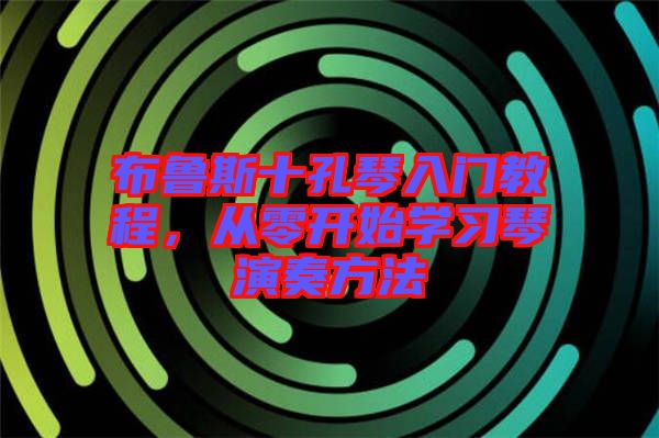 布魯斯十孔琴入門教程，從零開(kāi)始學(xué)習(xí)琴演奏方法