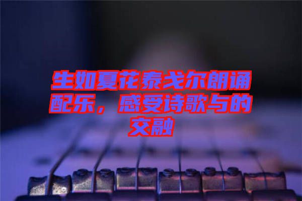 生如夏花泰戈爾朗誦配樂，感受詩歌與的交融