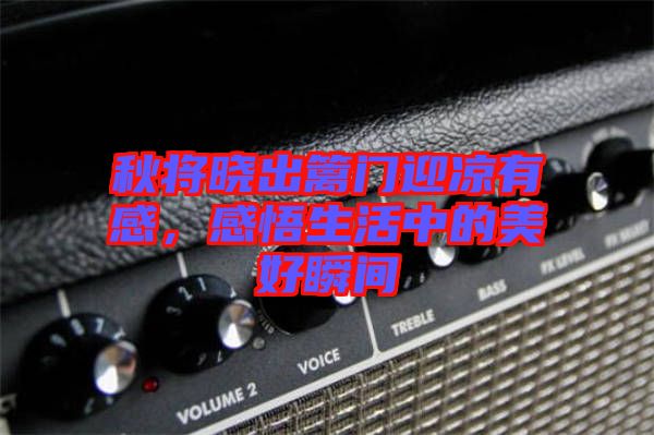 秋將曉出籬門迎涼有感，感悟生活中的美好瞬間