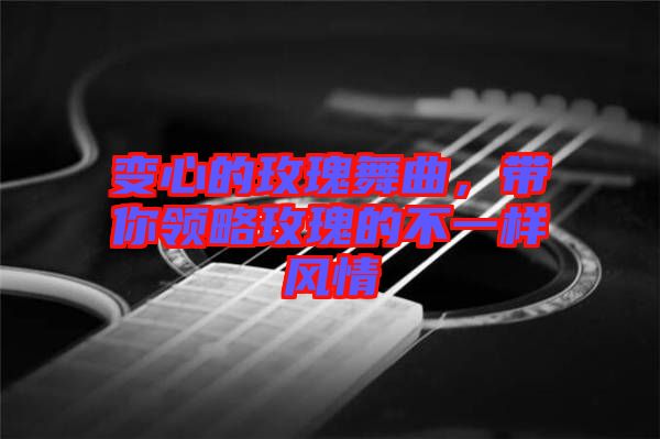 變心的玫瑰舞曲，帶你領(lǐng)略玫瑰的不一樣風(fēng)情