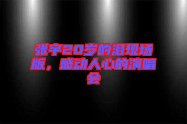 張宇20歲的淚現(xiàn)場(chǎng)版，感動(dòng)人心的演唱會(huì)