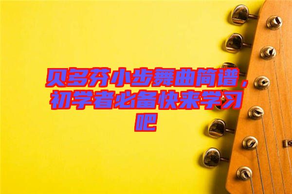 貝多芬小步舞曲簡譜，初學者必備快來學習吧