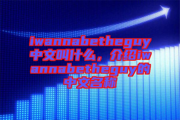 iwannabetheguy中文叫什么，介紹iwannabetheguy的中文名稱
