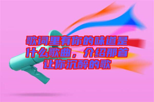 歌詞里有你的味道是什么歌曲，介紹那首讓你沉醉的歌