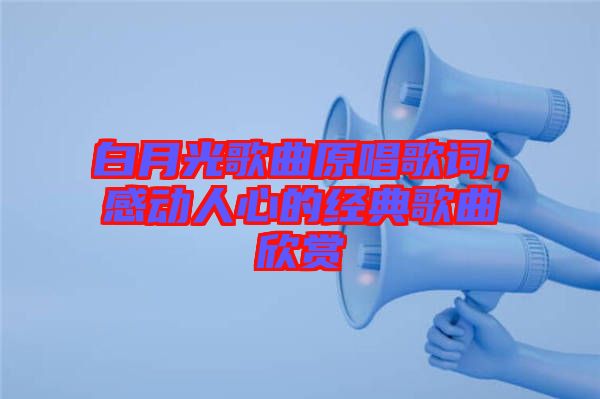 白月光歌曲原唱歌詞，感動人心的經(jīng)典歌曲欣賞