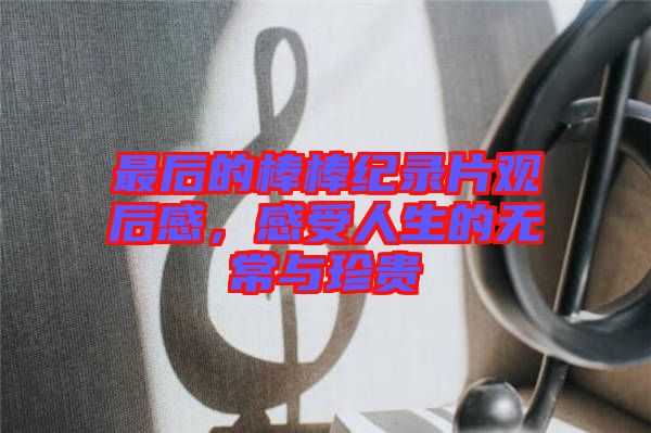 最后的棒棒紀(jì)錄片觀后感，感受人生的無常與珍貴