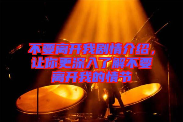 不要離開(kāi)我劇情介紹，讓你更深入了解不要離開(kāi)我的情節(jié)