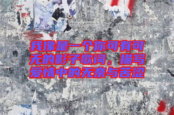 我像是一個(gè)你可有可無(wú)的影子歌詞，描寫(xiě)愛(ài)情中的無(wú)奈與苦澀
