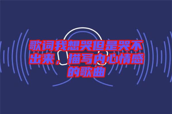 歌詞我想哭但是哭不出來，描寫內(nèi)心情感的歌曲