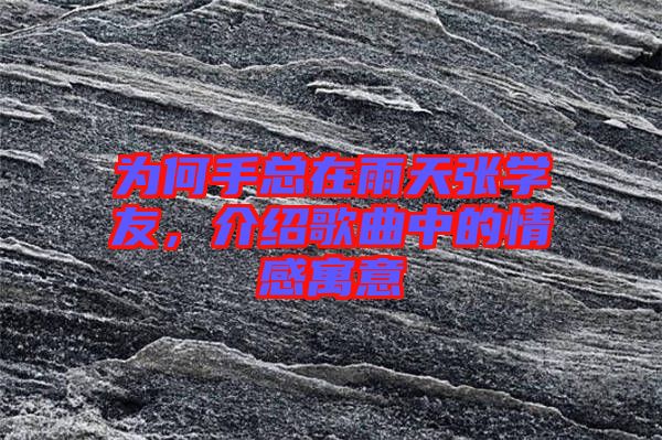 為何手總在雨天張學(xué)友，介紹歌曲中的情感寓意