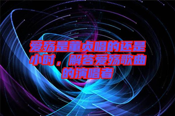 愛殤是董貞唱的還是小時(shí)，解答愛殤歌曲的演唱者