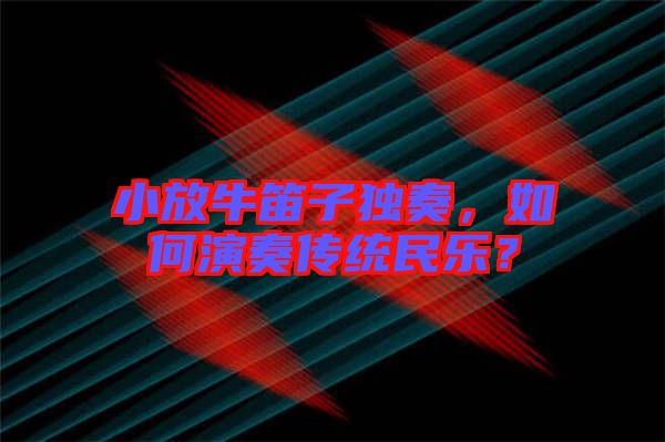 小放牛笛子獨(dú)奏，如何演奏傳統(tǒng)民樂？