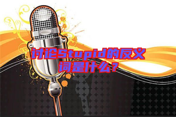 討論Stupid的反義詞是什么？