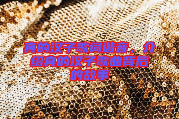 真的漢子歌詞諧音，介紹真的漢子歌曲背后的故事
