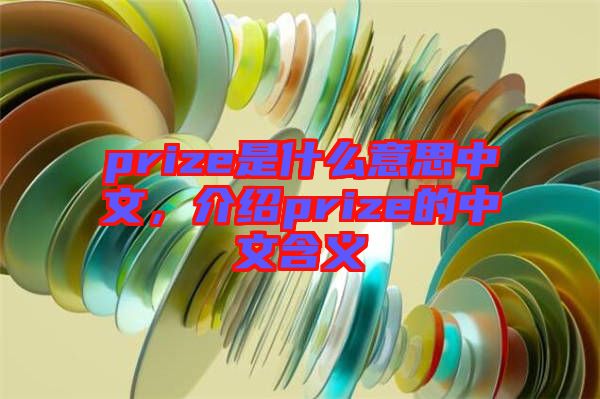 prize是什么意思中文，介紹prize的中文含義