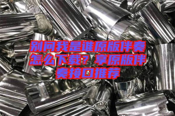 別問(wèn)我是誰(shuí)原版伴奏怎么下載？享原版伴奏接口推薦