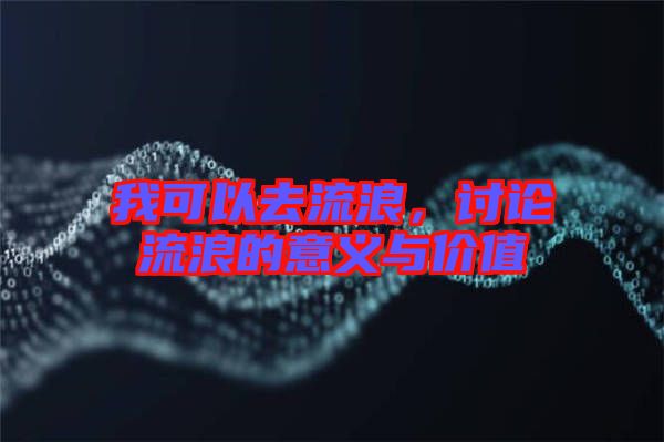 我可以去流浪，討論流浪的意義與價(jià)值