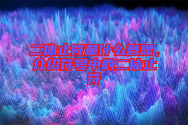 二休止符是什么意思，介紹符號(hào)中的二休止符