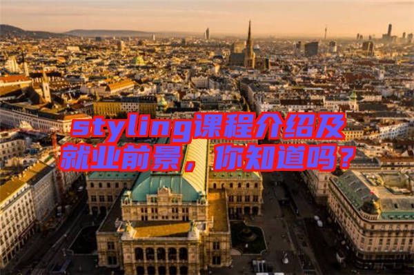styling課程介紹及就業(yè)前景，你知道嗎？
