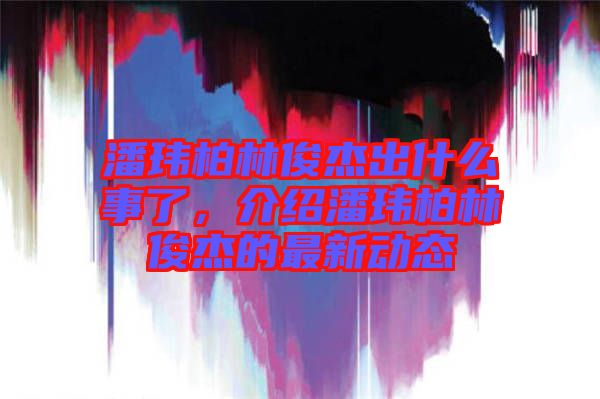 潘瑋柏林俊杰出什么事了，介紹潘瑋柏林俊杰的最新動(dòng)態(tài)