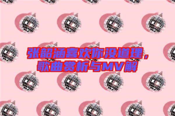 張韶涵喜歡你沒道理，歌曲賞析與MV解