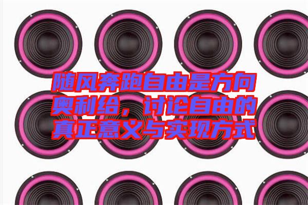 隨風(fēng)奔跑自由是方向奧利給，討論自由的真正意義與實(shí)現(xiàn)方式