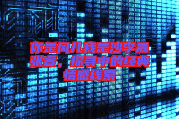 你是風(fēng)兒我是沙李晟張睿，探尋中的經(jīng)典情感線索