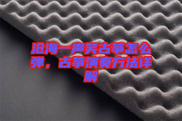 滄海一聲笑古箏怎么彈，古箏演奏方法詳解