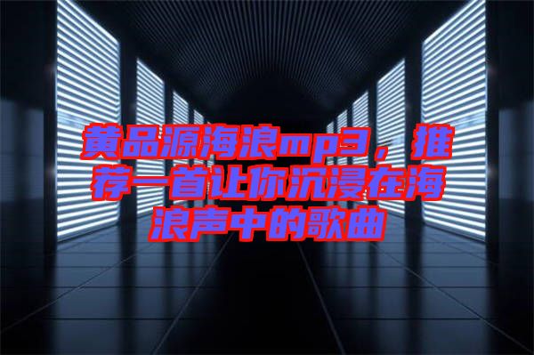 黃品源海浪mp3，推薦一首讓你沉浸在海浪聲中的歌曲