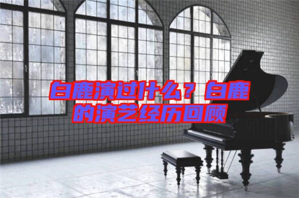 白鹿演過什么？白鹿的演藝經(jīng)歷回顧