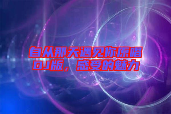 自從那天遇見(jiàn)你原唱DJ版，感受的魅力