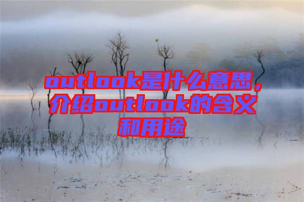 outlook是什么意思，介紹outlook的含義和用途