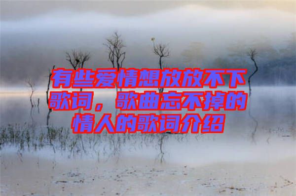 有些愛情想放放不下歌詞，歌曲忘不掉的情人的歌詞介紹
