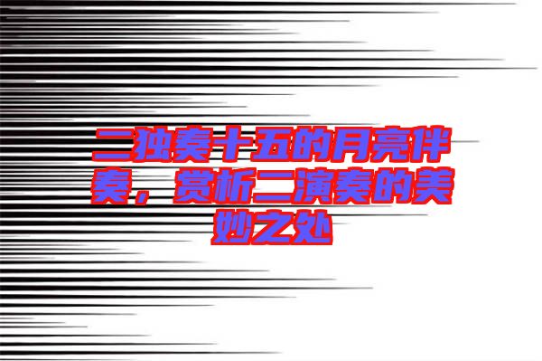 二獨(dú)奏十五的月亮伴奏，賞析二演奏的美妙之處
