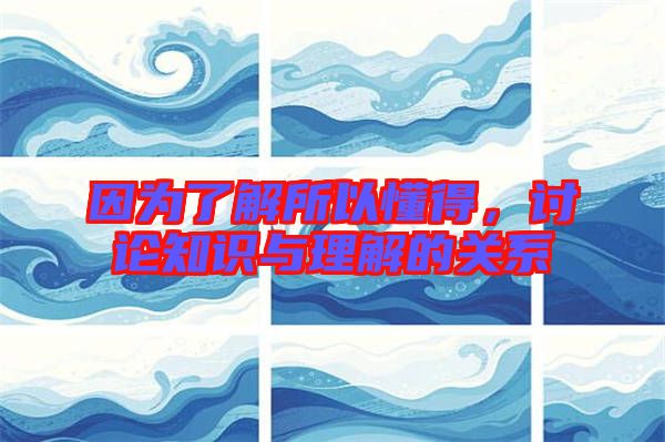 因為了解所以懂得，討論知識與理解的關(guān)系