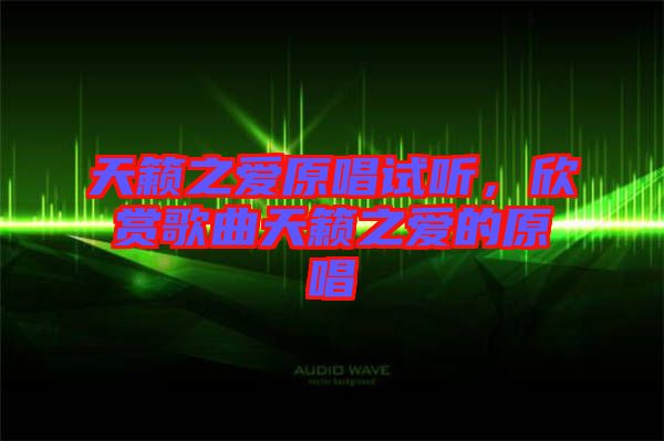 天籟之愛原唱試聽，欣賞歌曲天籟之愛的原唱
