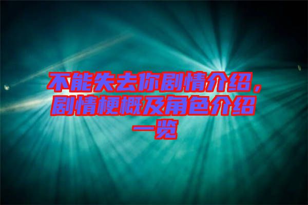 不能失去你劇情介紹，劇情梗概及角色介紹一覽